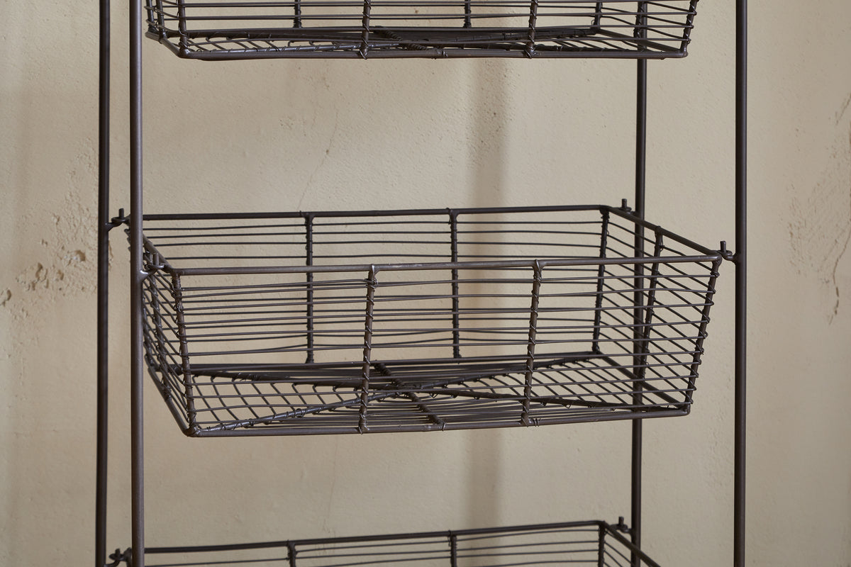 Inkollu Three Tier Storage Stand - Antiqued Brass