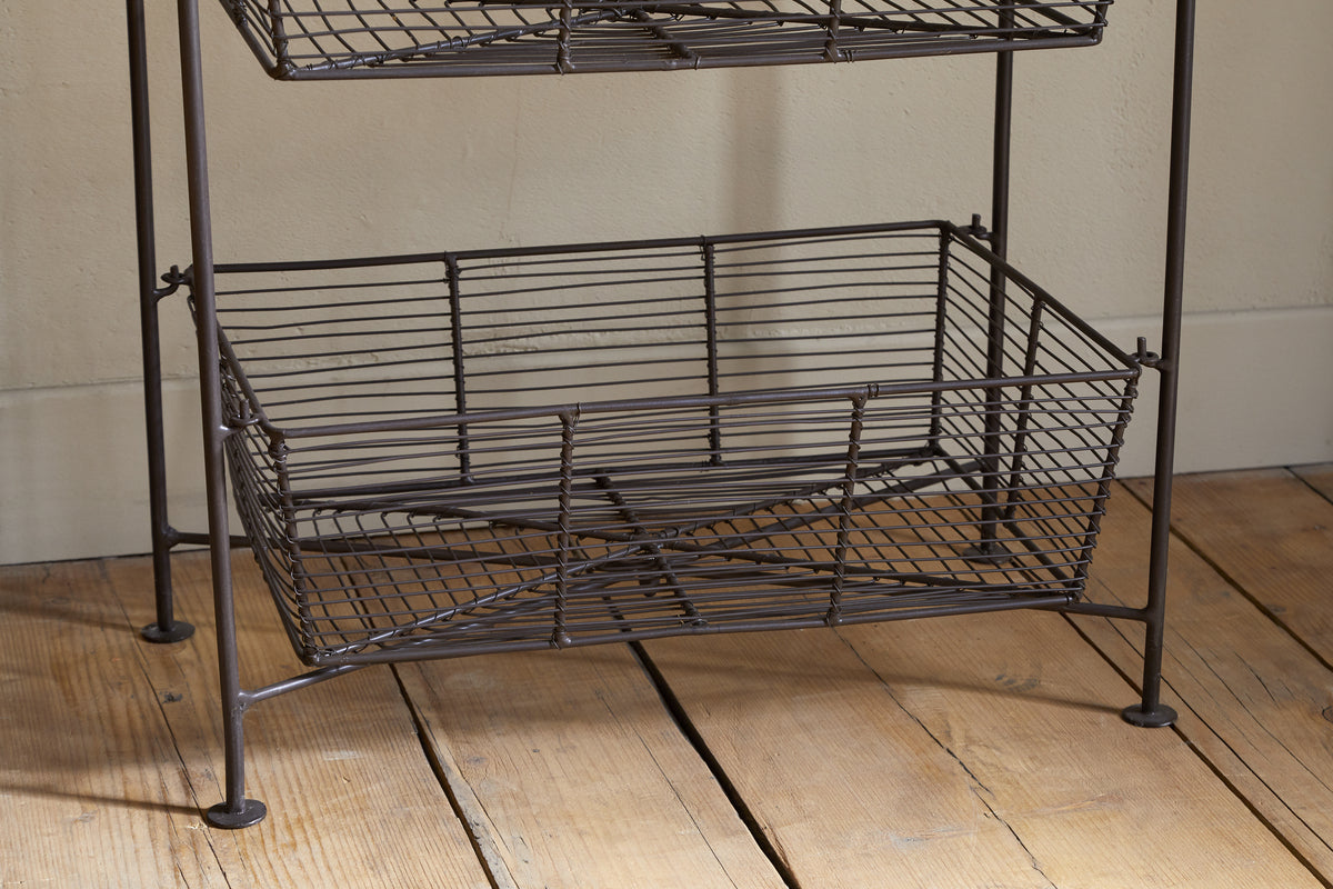 Inkollu Three Tier Storage Stand - Antiqued Brass