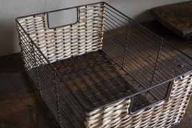 Montali Iron & Rattan Storage Baskets - Natural - (Set of 2)