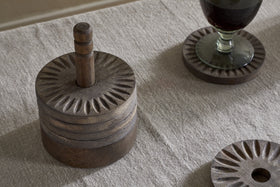 Eisha Mango Wood Coasters - Dark Brown - (Set of 6)