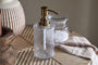 Ilcoso Recycled Hammered Glass Soap Dispenser - Clear