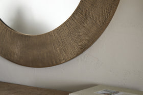Moto Round Mirror - Antique Brass