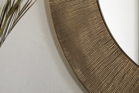 Moto Round Mirror - Antique Brass