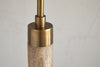 Kera Wood & Metal Floor Lamp - Antique Brass & Natural