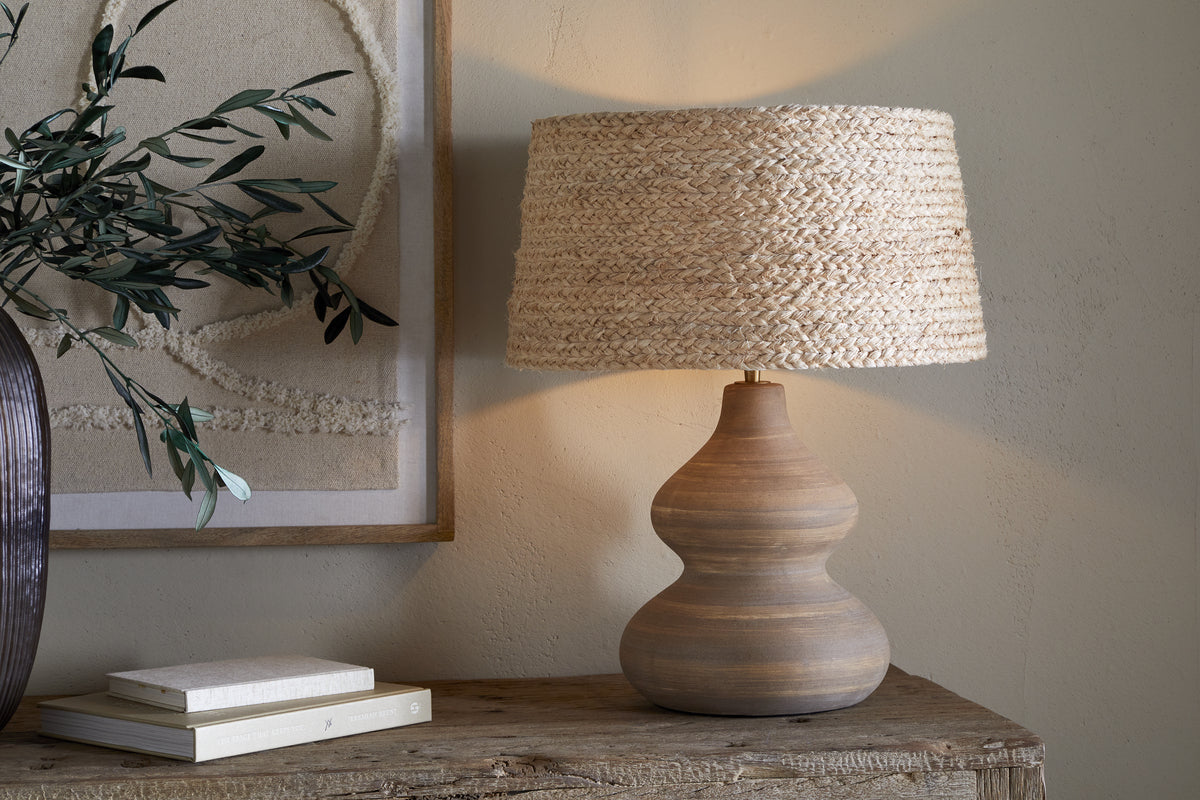 Dalat Ceramic Table Lamp - Natural