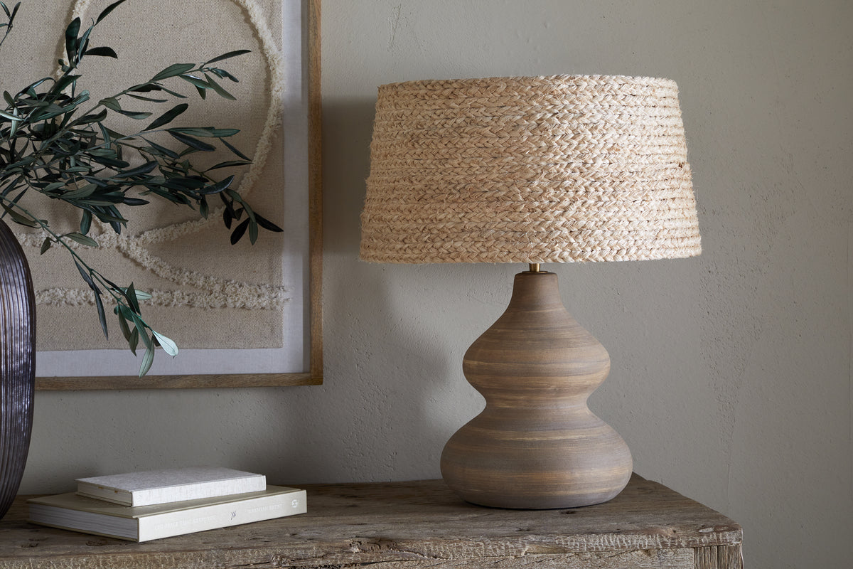 Dalat Ceramic Table Lamp - Natural