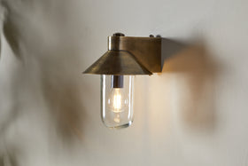 Singa Outdoor Wall Lamp - Antique Brass