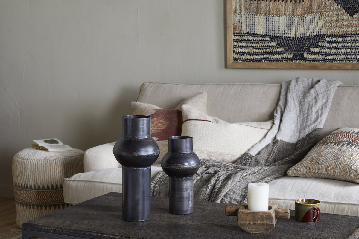 Endo Reclaimed Iron Vase - Aged Black
