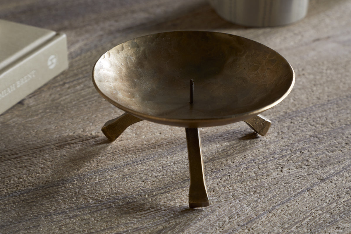 Kalik Candle Holder - Antique Brass