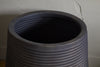 Lmaga Metal Grooved Planter - Aged Black
