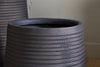 Lmaga Metal Grooved Planter - Aged Black
