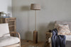 Agua Grooved Floor Lamp - Natural