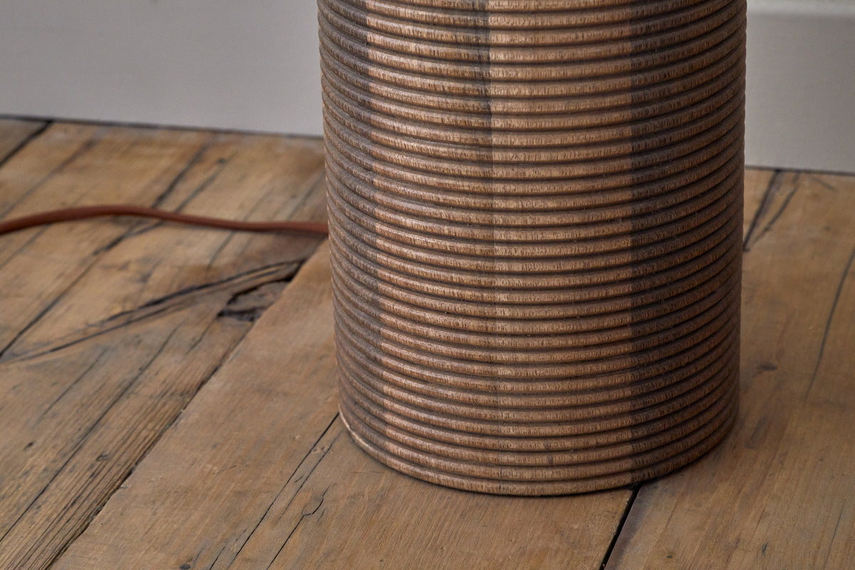 Agua Grooved Floor Lamp - Natural