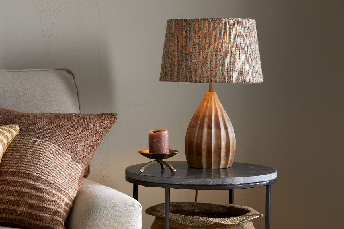 Awaa Mango Wood Bedside Table Lamp Base - Natural