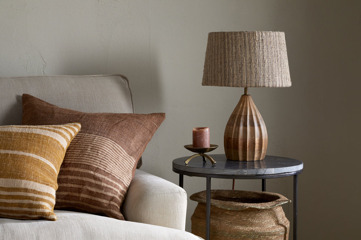 Awaa Mango Wood Bedside Table Lamp - Natural