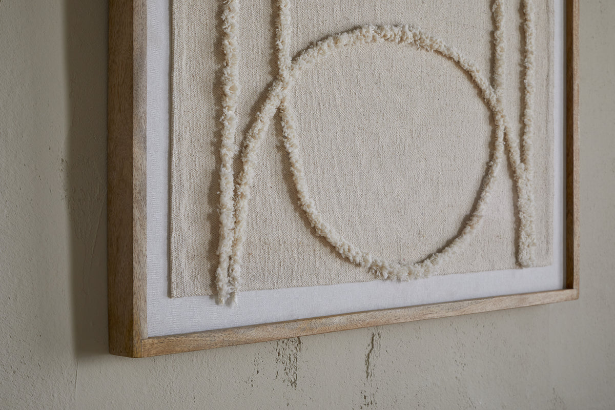 Mauri Frayed Wall Art - Neutral