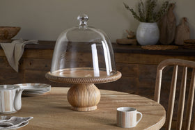 Vivan Glass Cake Stand & Dome - Natural