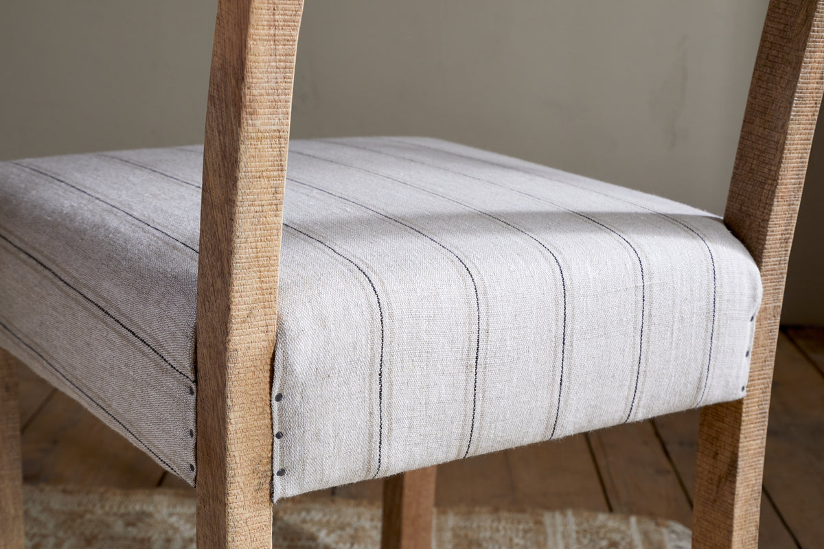 Nidhi Linen Upholstered Dining Chair - Natural
