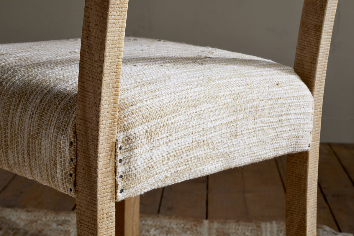 Zoha Cotton & Jute Upholstered Dining Chair - Natural