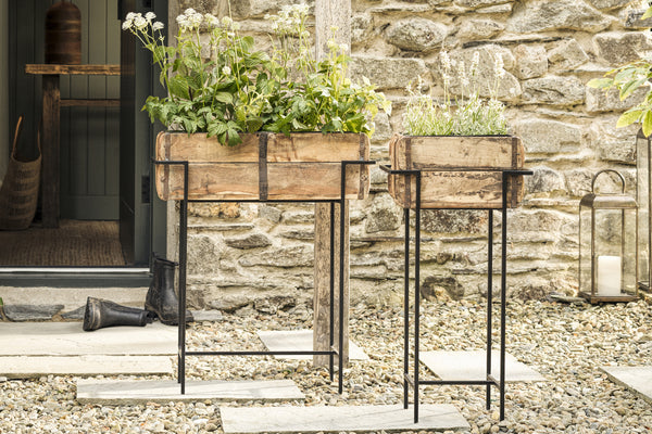 Amazzi Indoor Planter Stand - Natural & Black