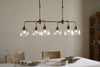 Kakira Chandelier Pendant - Antique Brass & Clear