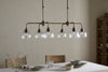 Kakira Chandelier Pendant - Antique Brass & Clear