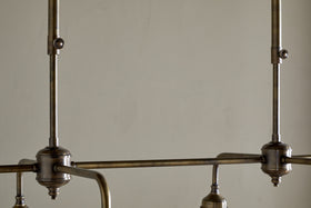 Kakira Chandelier Pendant - Antique Brass & Clear
