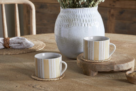 Patthar Mug - Cream & Sand - Large (Set of 2)
