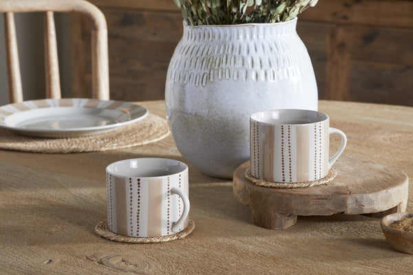 Patthar Mug - Cream & Clay