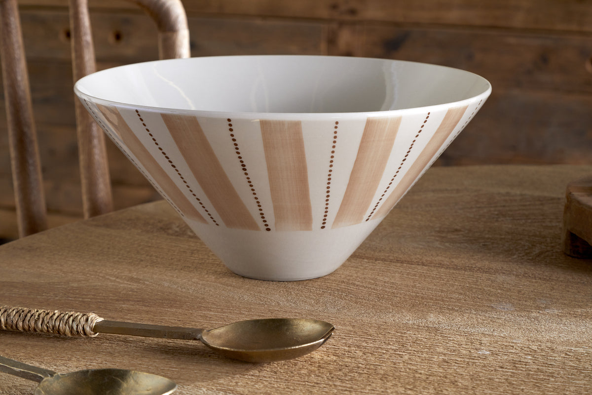 Patthar Serving Bowl - Cream & Clay - Medium