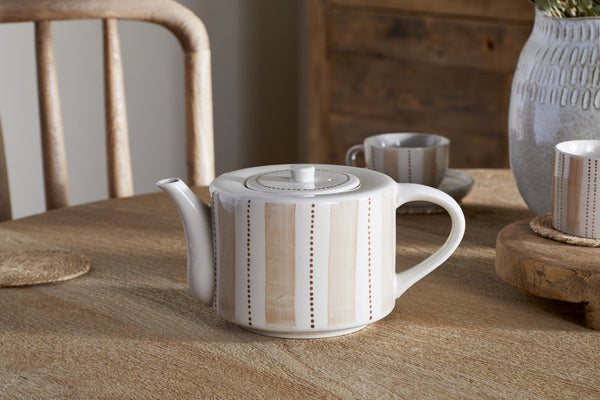 Patthar Teapot - Cream & Clay