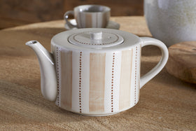 Patthar Teapot - Cream & Clay