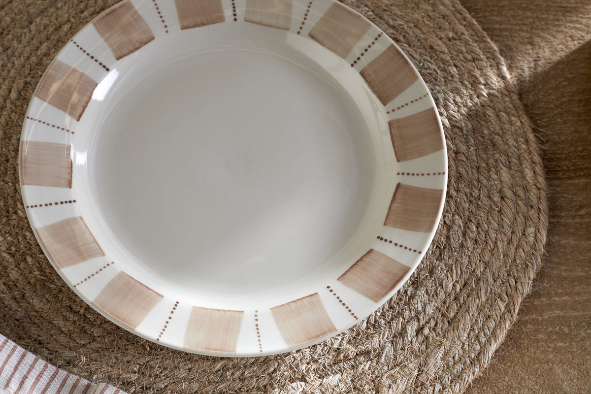 Patthar Side Plate - Cream & Clay