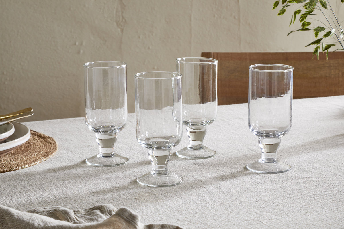 Sooraj Large Glass - Clear - (Set of 4)