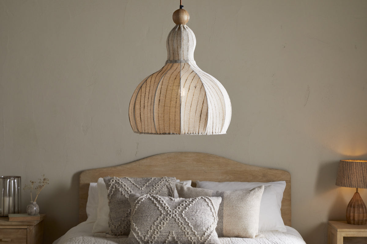 Kela Fabric Pendant - Off White