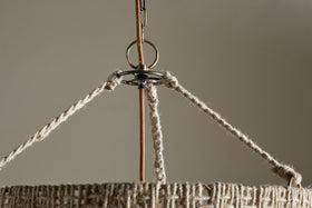 Thimba Woven Jute Chandelier - Natural