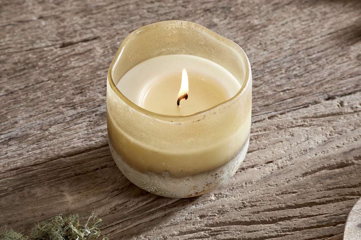 Oakmoss & Rose 1 Wick Scented Candle - Yellow