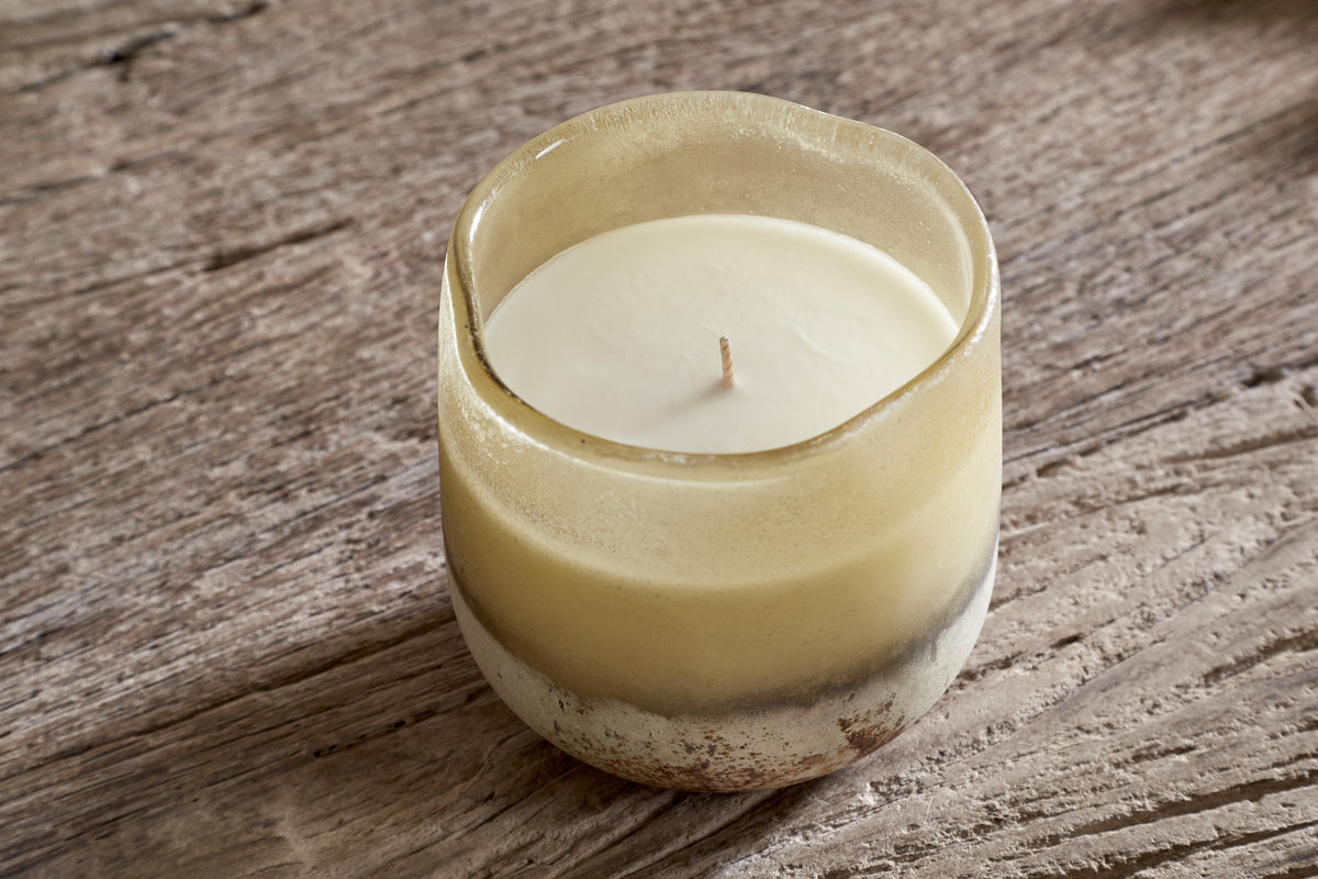 Oakmoss & Rose 1 Wick Scented Candle - Yellow