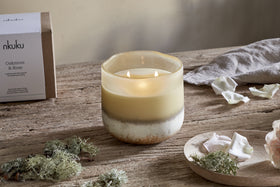 Oakmoss & Rose 3 Wick Scented Candle - Yellow - 3 Wick