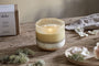 Oakmoss & Rose 3 Wick Scented Candle - Yellow