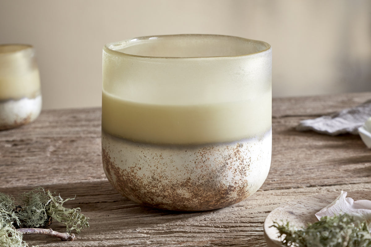 Oakmoss & Rose 3 Wick Scented Candle - Yellow - 3 Wick