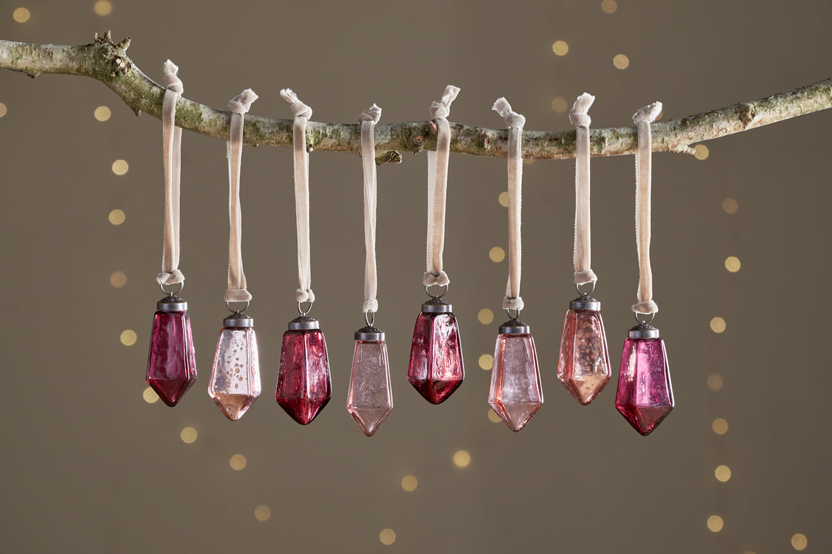 Ratnam Baubles - Mixed Merlot - (Set of 8)