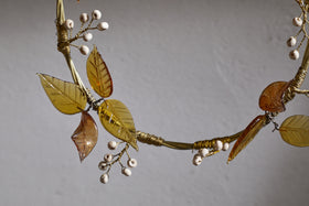 Parili Glass Wreath - Small - Ochre - Small
