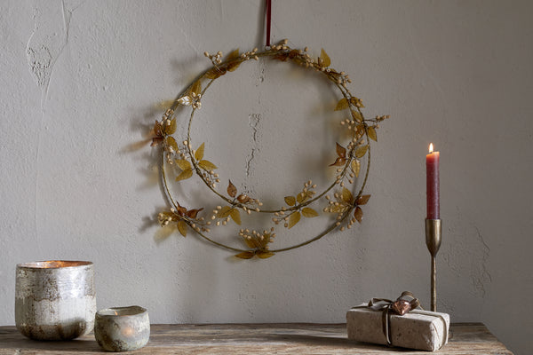 Parili Glass Wreath - Large - Ochre