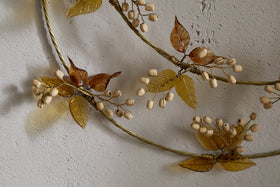 Parili Glass Wreath - Large - Ochre - Large