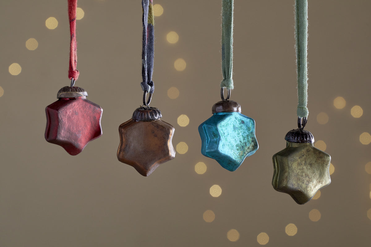 Oko Mini Star Baubles - Mixed Matt (Set of 12)