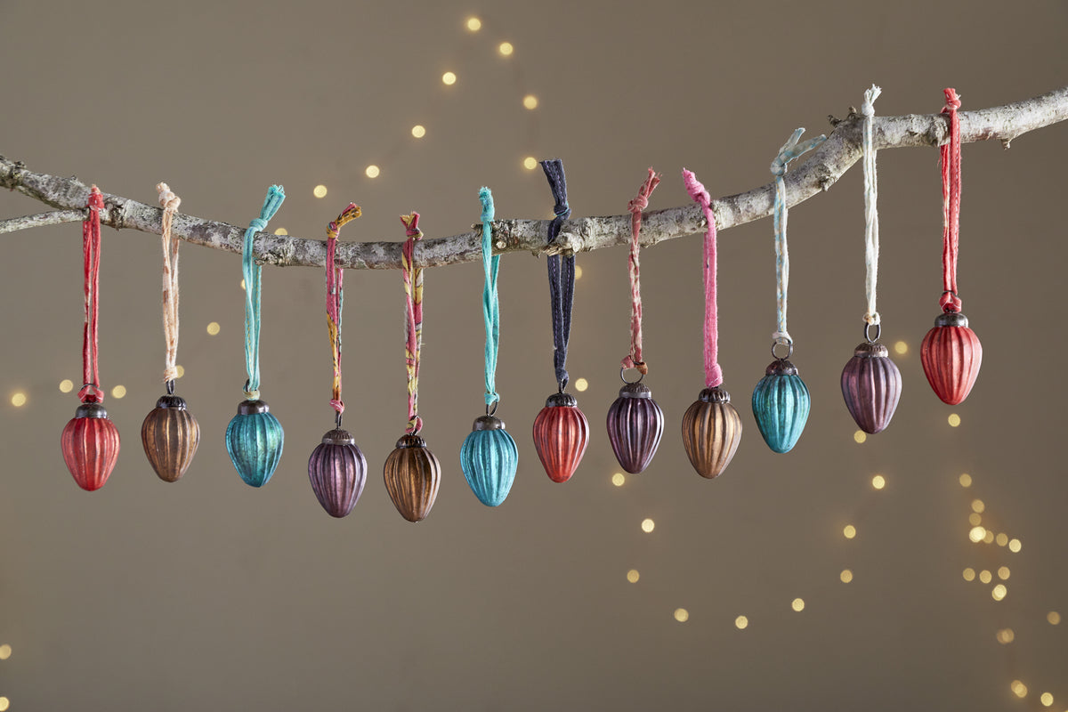Oko Mini Drop Baubles - Mixed Matt (Set of 12)
