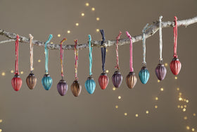 Oko Mini Drop Baubles - Mixed Matt - (Set of 12)