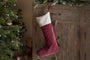 Karru Cotton Velvet Stocking - Red