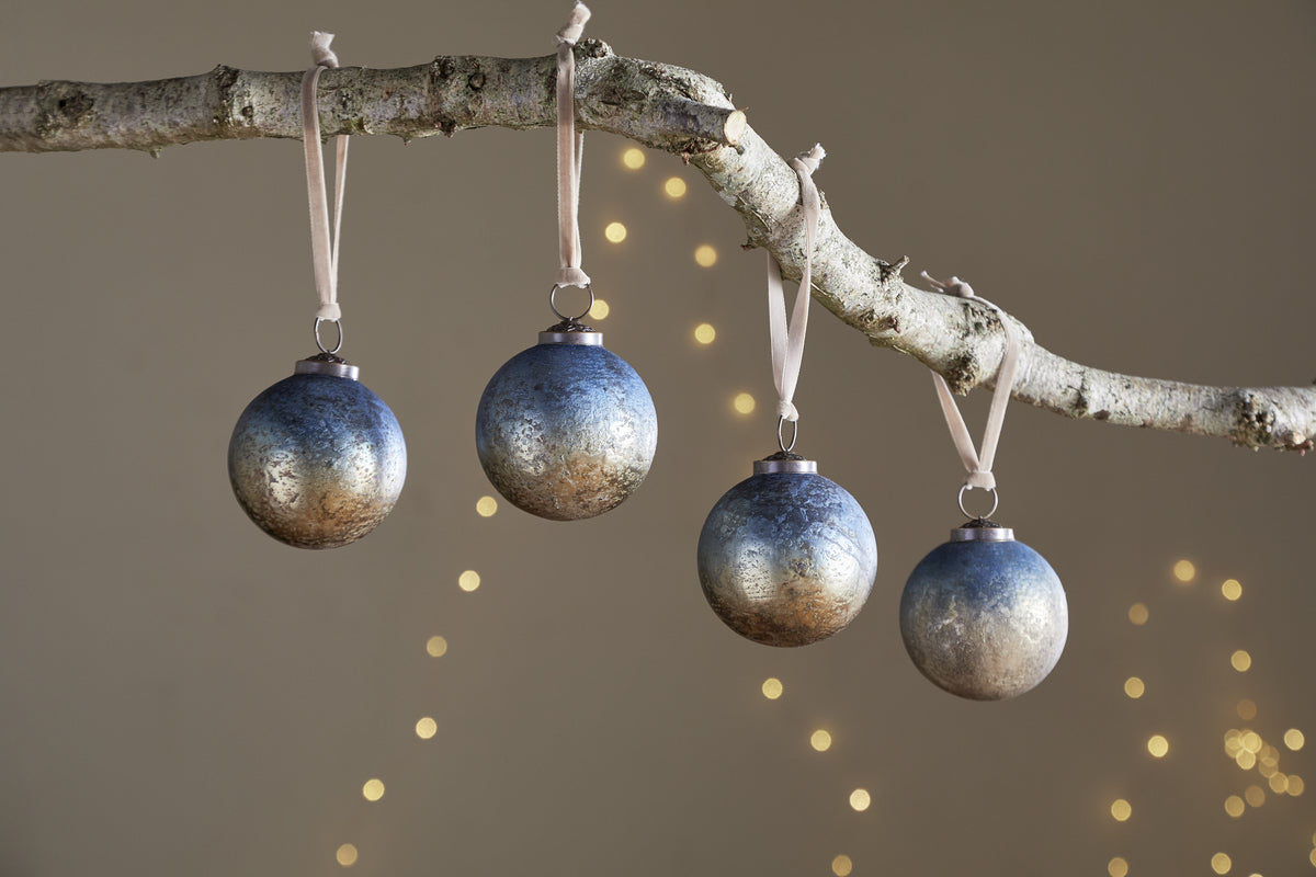 Pasali Baubles - Blue Smoke - (Set of 4)